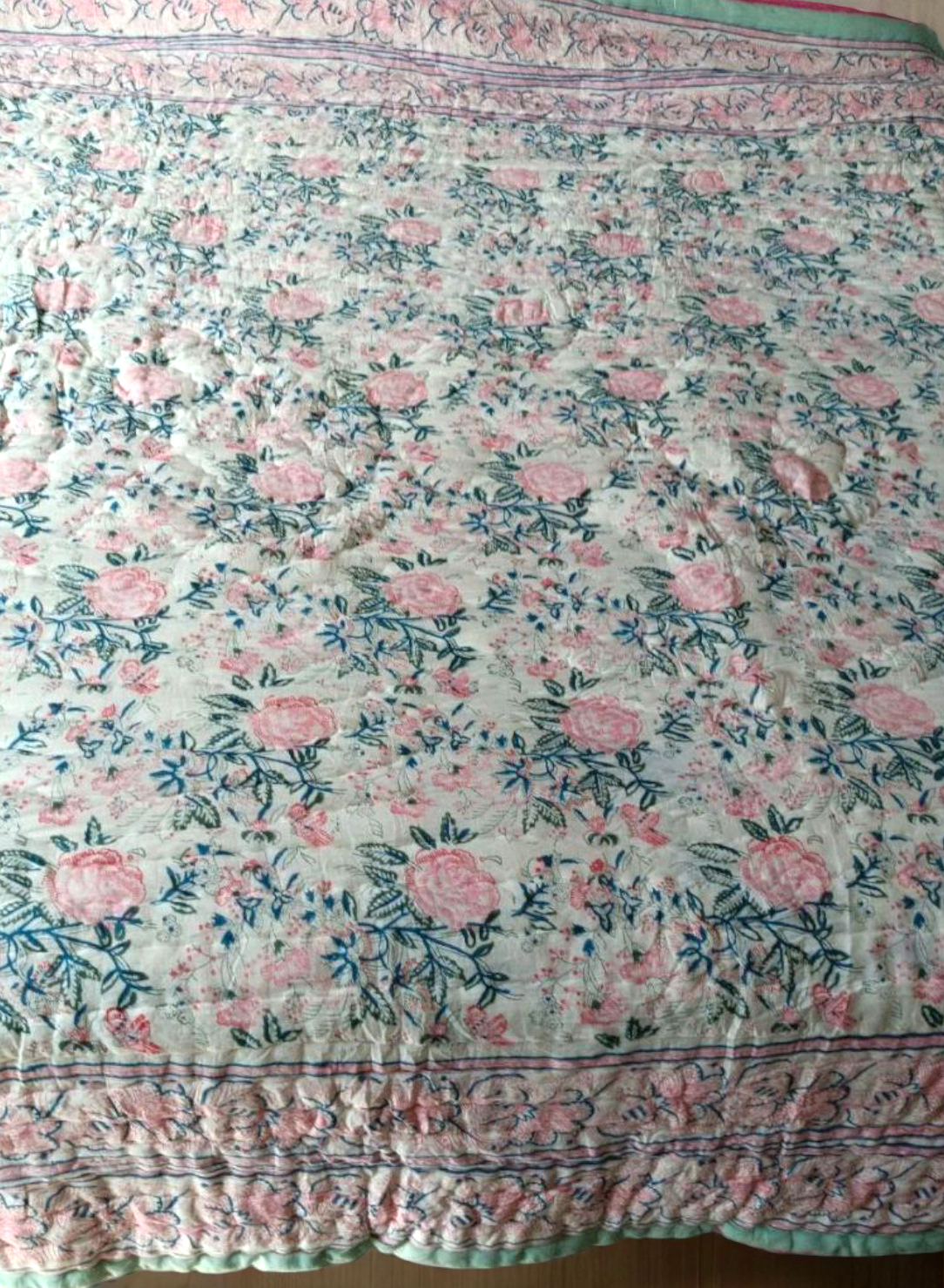 Rose Pink Cotton Quilt - Handmaids Global Collection