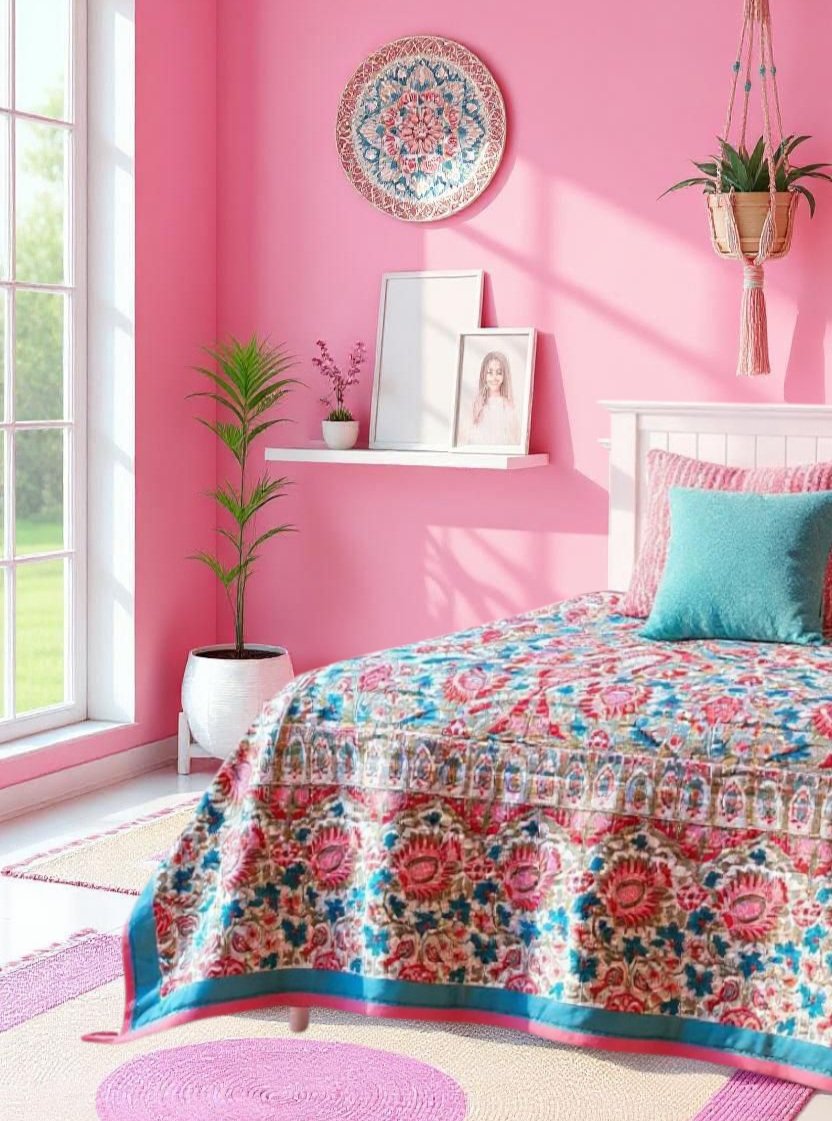 Paradise Bird Jade Quilt - Handmaids Global Collection