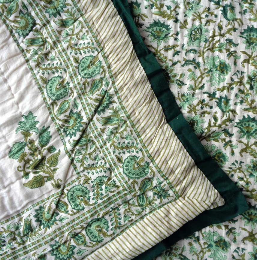 Vine Green Quilt - Handmaids Global Collection