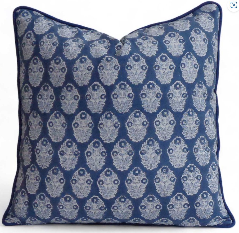 Piping Cushion Cover Booty Blue - Handmaids Global Collection