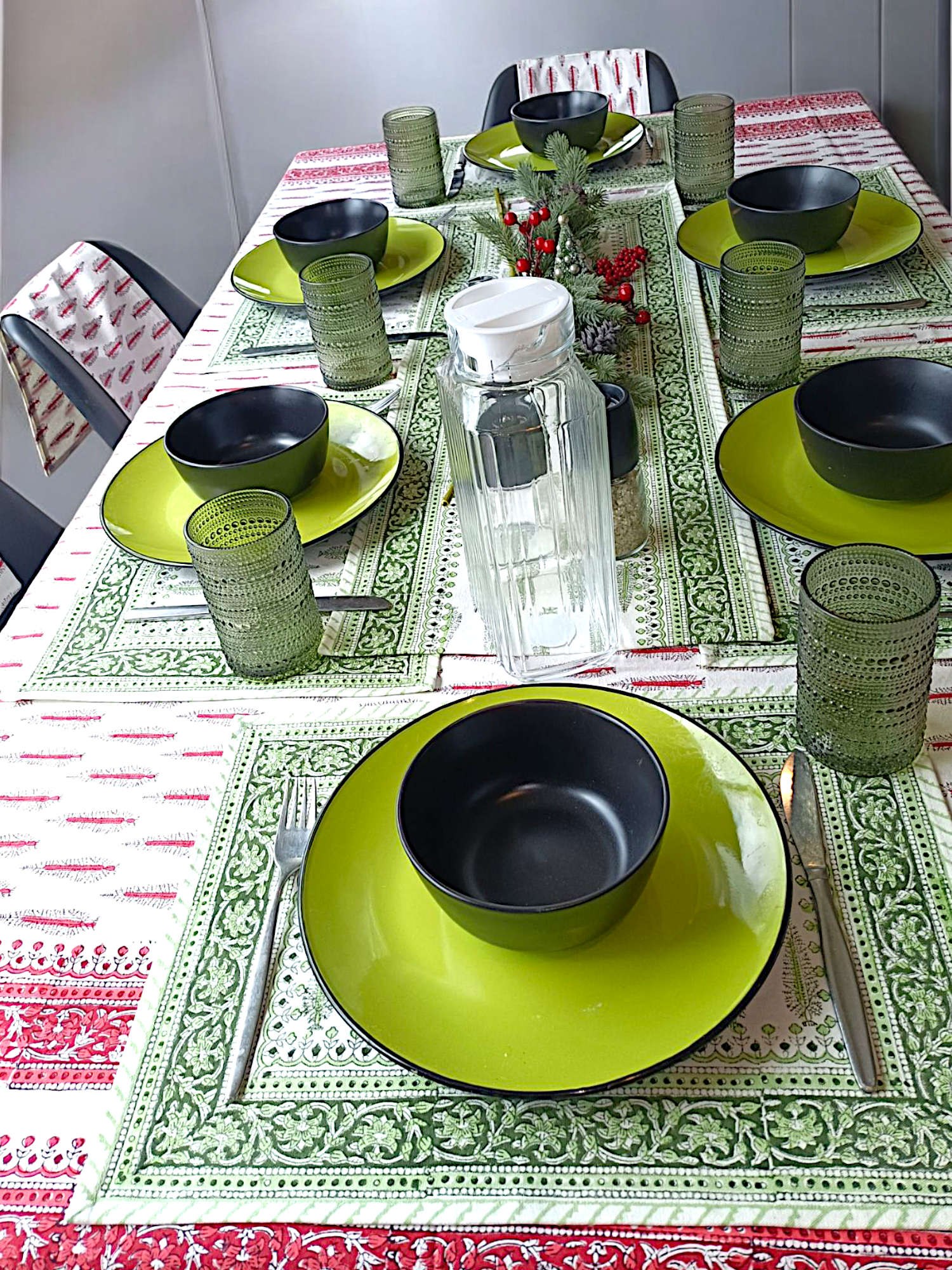 Table Set Winter Fir Tree Christmas Bundle - Handmaids Global Collection