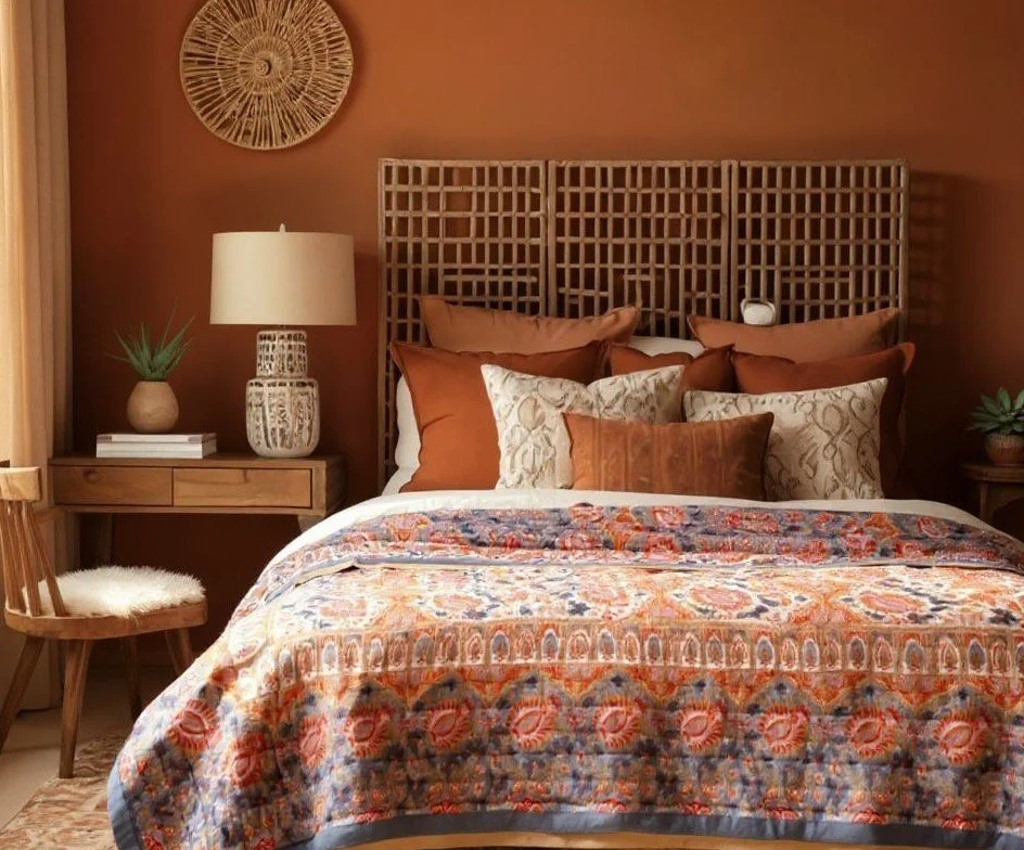 Gold Paradise Bird Quilt - Handmaids Global Collection