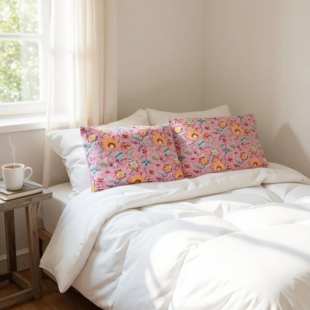 Fire Flower Orange Pillowcase Set - Handmaids Global Collection