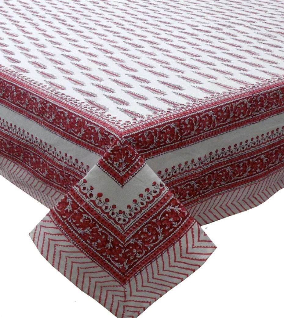 Fir Tree Red Tablecloth - Handmaids Global Collection