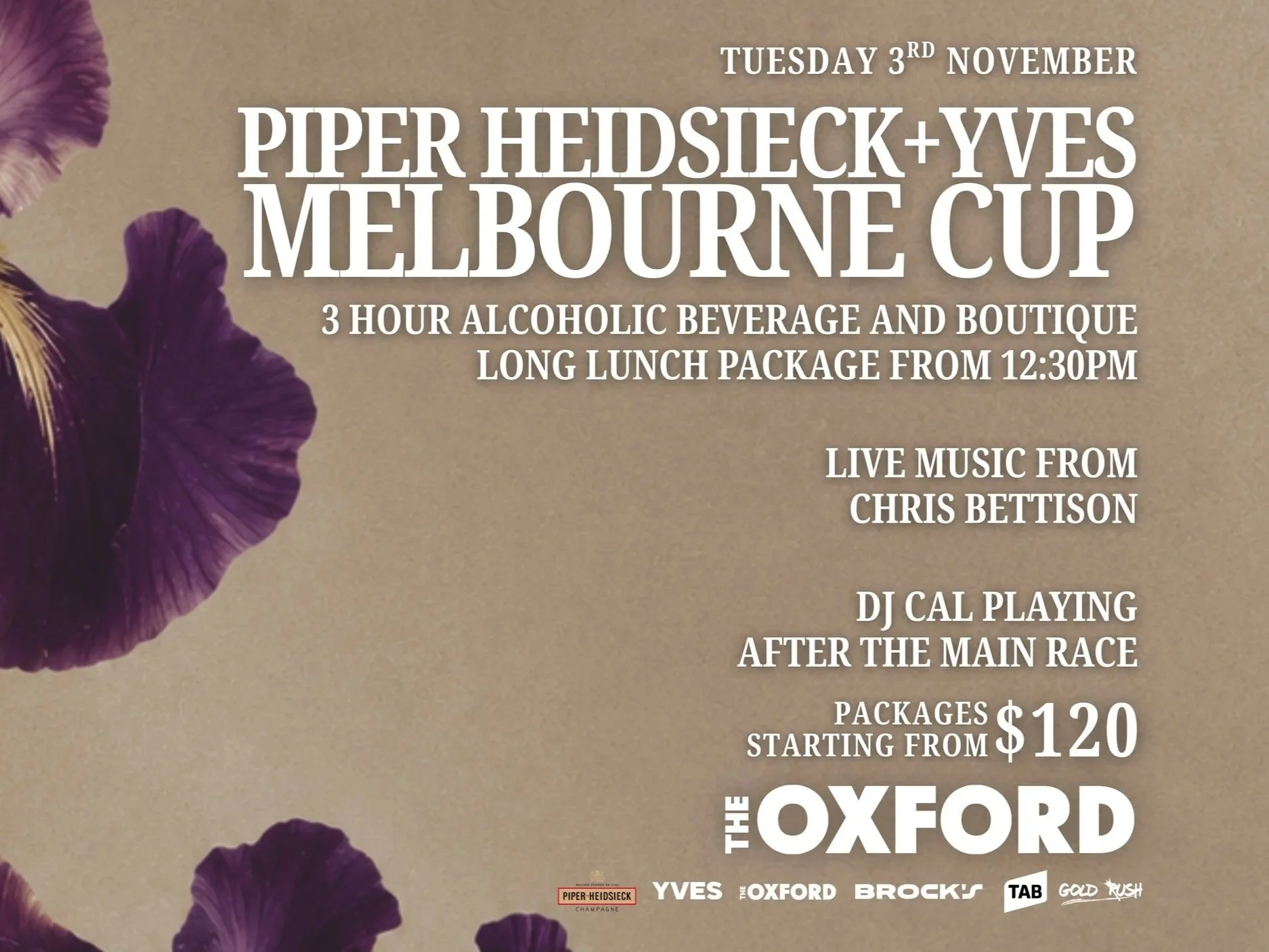 YVES x PIPER-HEIDSIECK Melbourne Cup at The Oxford Hotel