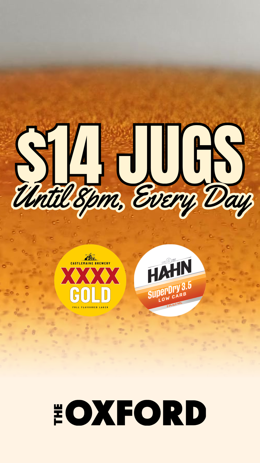 $14 Jugs - Until 8pm, Every Day