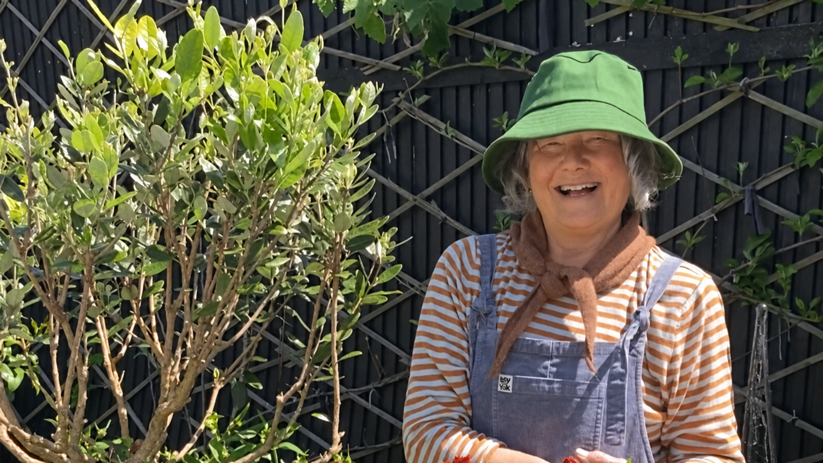 Davina Ewing in the Seed to Sea garden in Island Bay