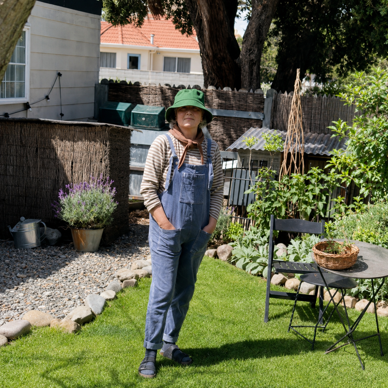 Davina standing in the Seed to Sea garden
