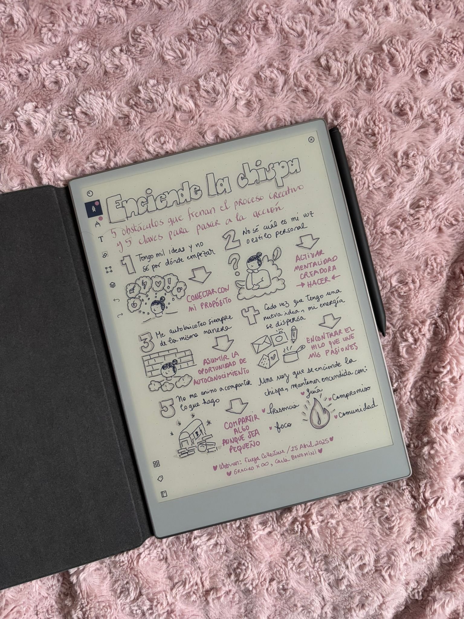 Enciende la chispa - Sketchnote descargable en pdf
