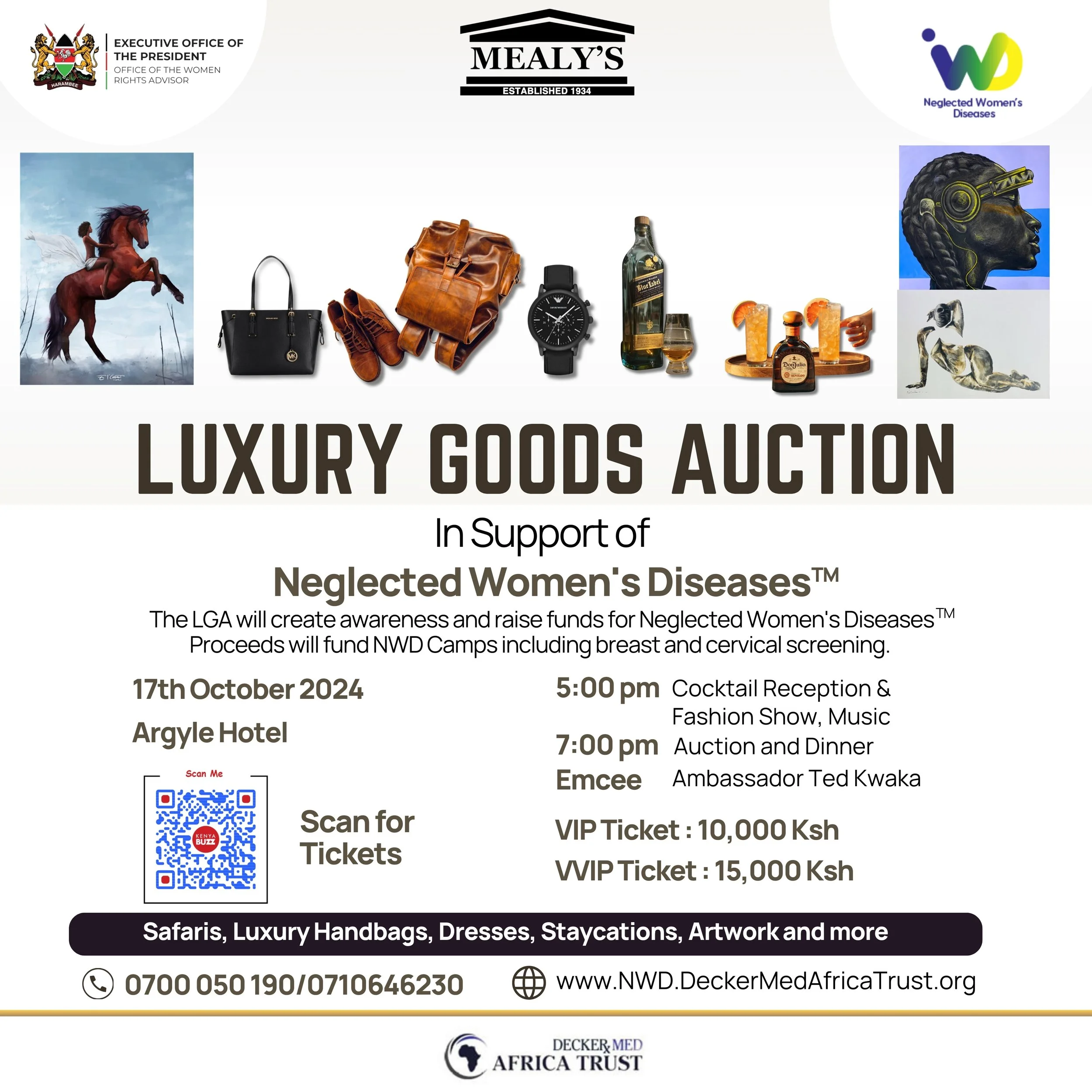 Luxury Goods Auction - for Neglected Womens' Diseases
