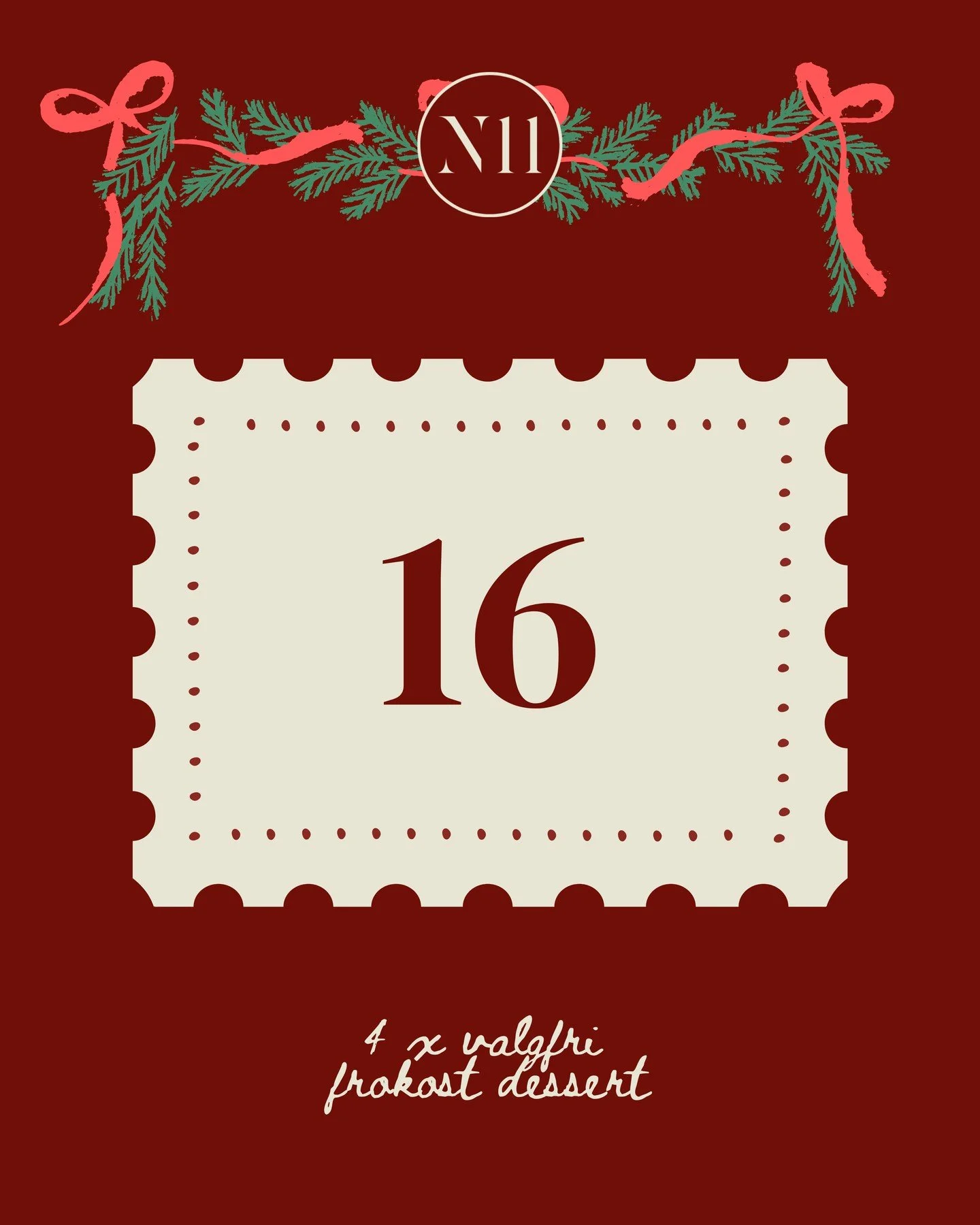 NYTORV 11&rsquo;s JULEKALENDER 2025 🥨

Bag dagens l&aring;ge gemmer der sig 4 x valgfri dessert fra vores frokostkort 🍨 V&aelig;lg blandt andet mellem pandekager, brownie og nytorvs cr&egrave;me br&ucirc;l&eacute;e. 

S&aring;dan deltager du:
- Lik