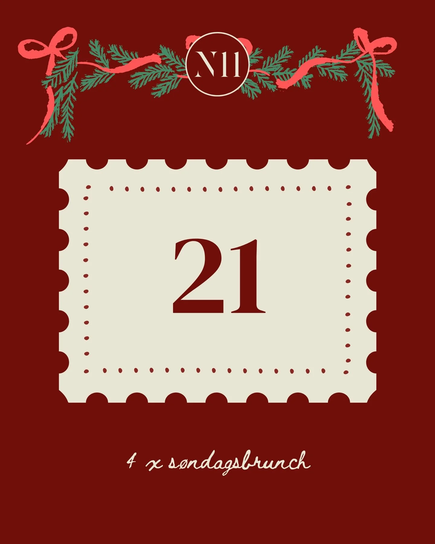 NYTORV 11&rsquo;s JULEKALENDER 2025 🥨

Gl&aelig;delig 4. s&oslash;ndag i advent 🕯️Bag dagens l&aring;ge gemmer der sig 4 x s&oslash;ndagsbrunch 🍳

S&aring;dan deltager du:
- Like dagens opslag
-Skriv i kommentarfeltet, hvem du vil dele pr&aelig;mi