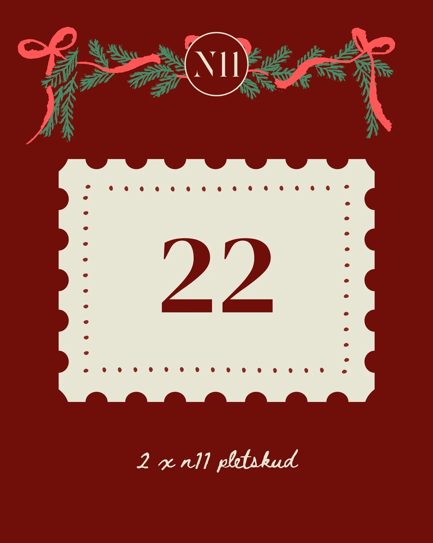 NYTORV 11&rsquo;s JULEKALENDER 2025 🥨

Bag dagens l&aring;ge gemmer der sig 2 x N11 pletskud 🍴

S&aring;dan deltager du:
- Like dagens opslag
-Skriv i kommentarfeltet, hvem du vil dele pr&aelig;mien med

Konkurrencen k&oslash;rer b&aring;de p&aring