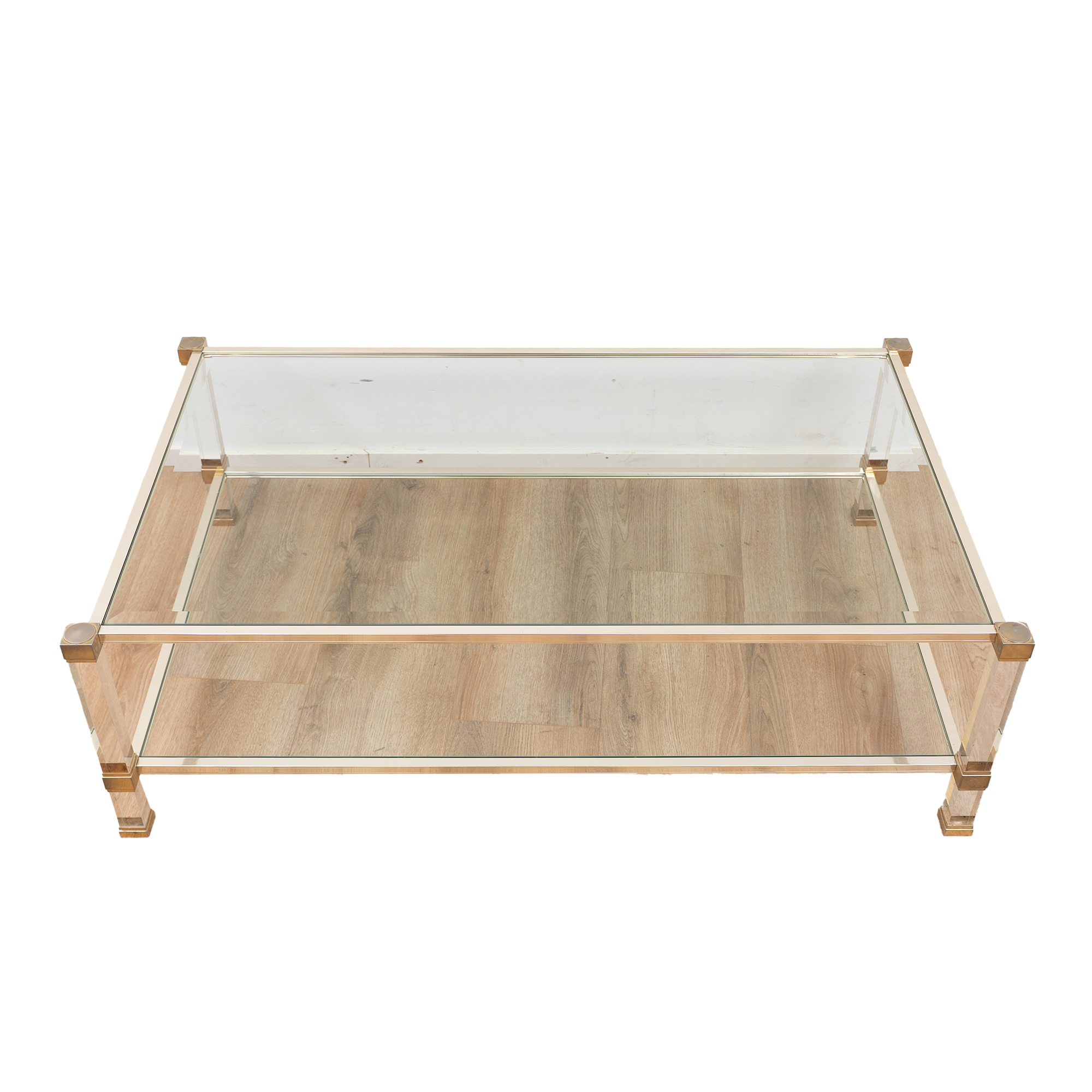 Glass coffee table by Pierre Vandel