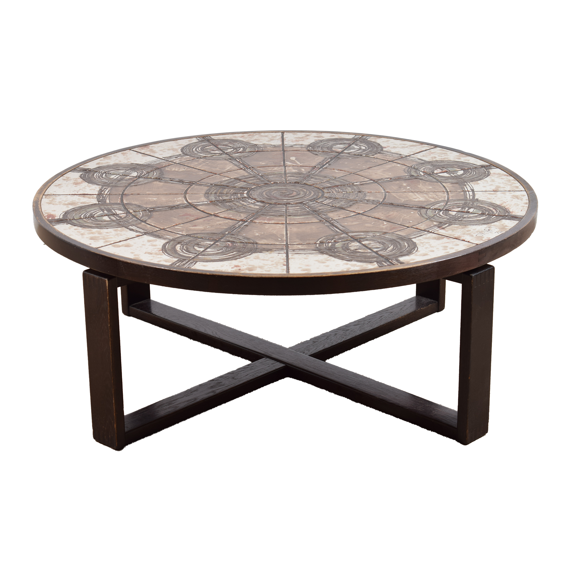 Circular tile table by Ox-Art