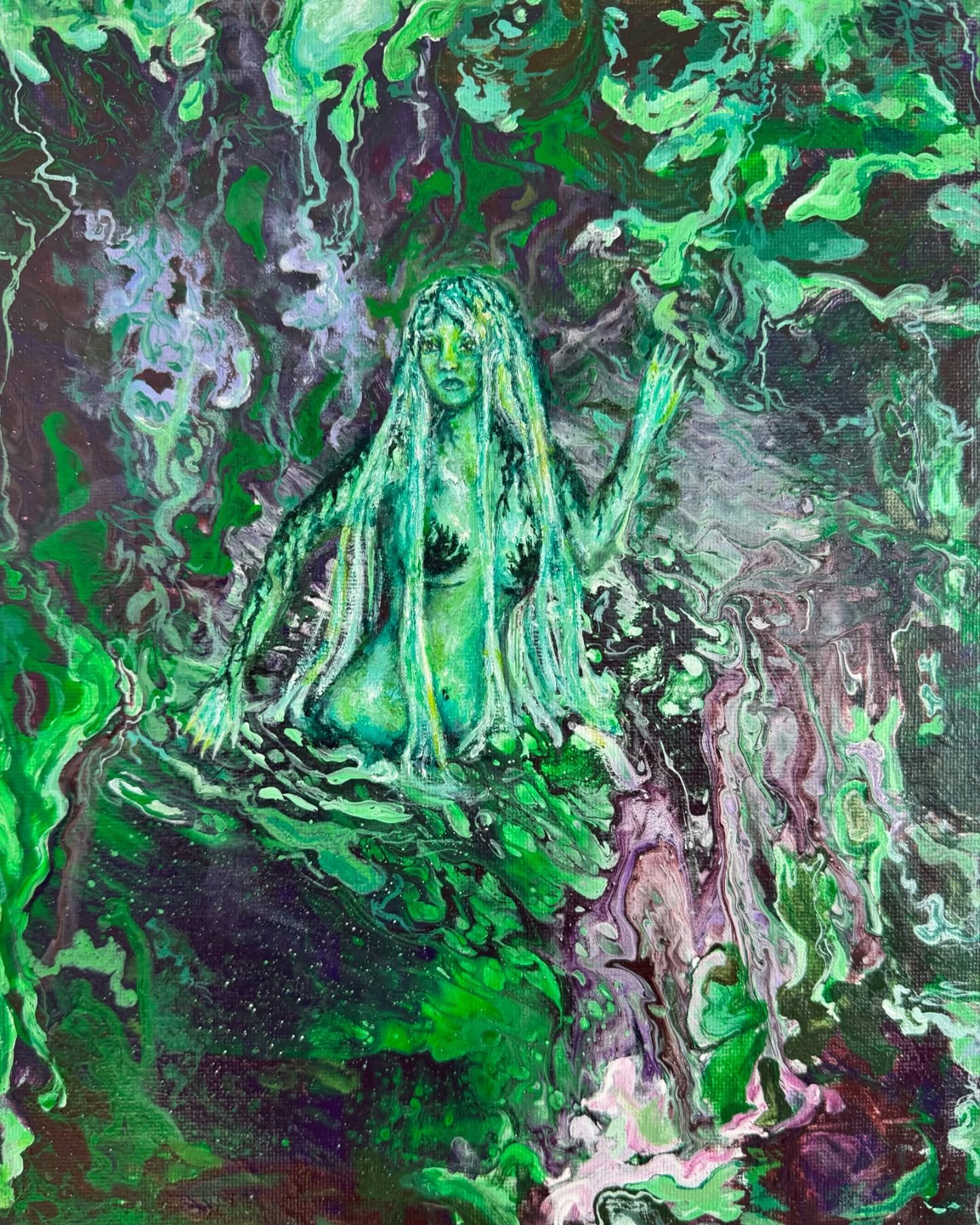 &lsquo;Marsha&rsquo; 
Oil on canvas, 12 x 9 inches

#canvaspainting #swampmonster #oilpainting #fantasypainting