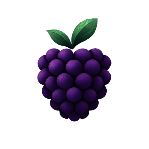 Racimo de uvas moradas con hojas verdes arriba.