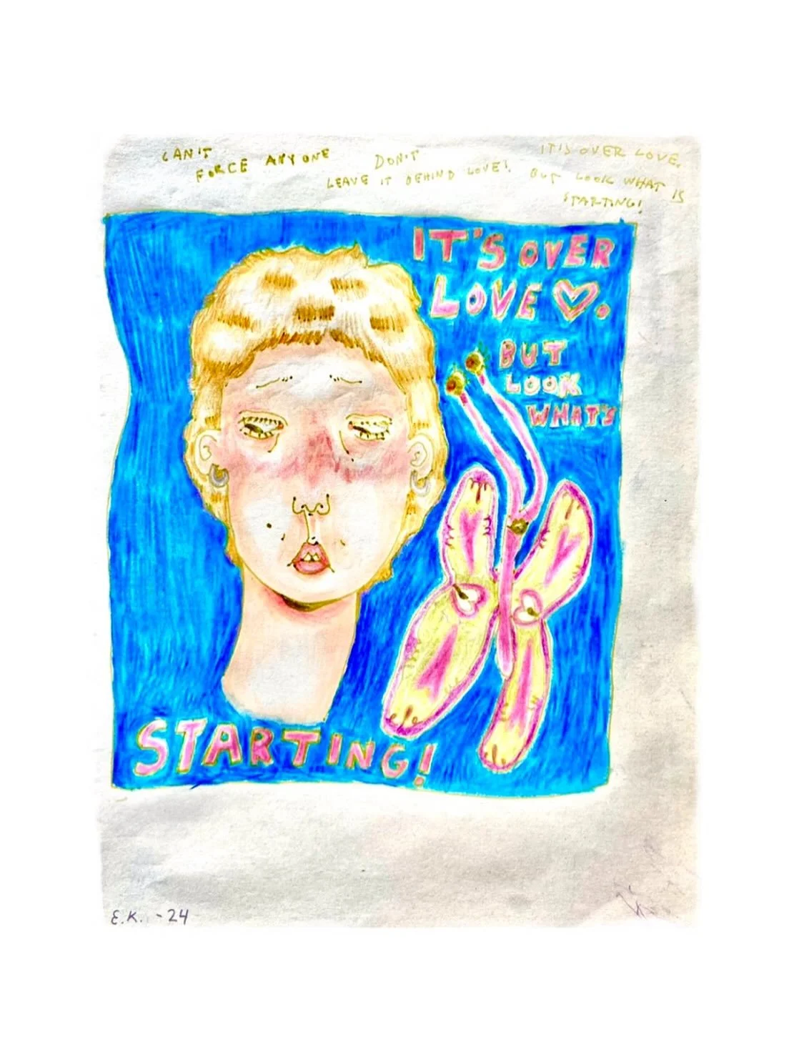 Its over love, but look what's starting!

(Old work that i never posted bcs i couldnt figure out how the hell to scan it nicely🦋)