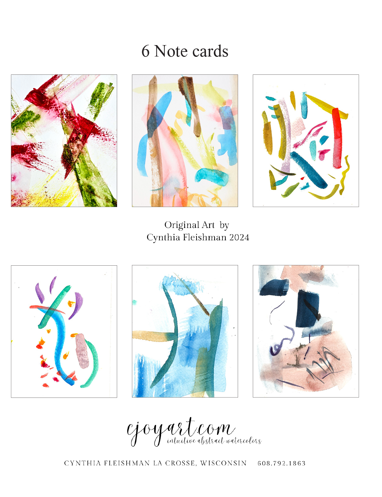6 Notecard pack