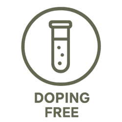 Test tube icon with Doping Free text