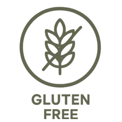 Gluten free symbol with a wheat stalk inside a circle