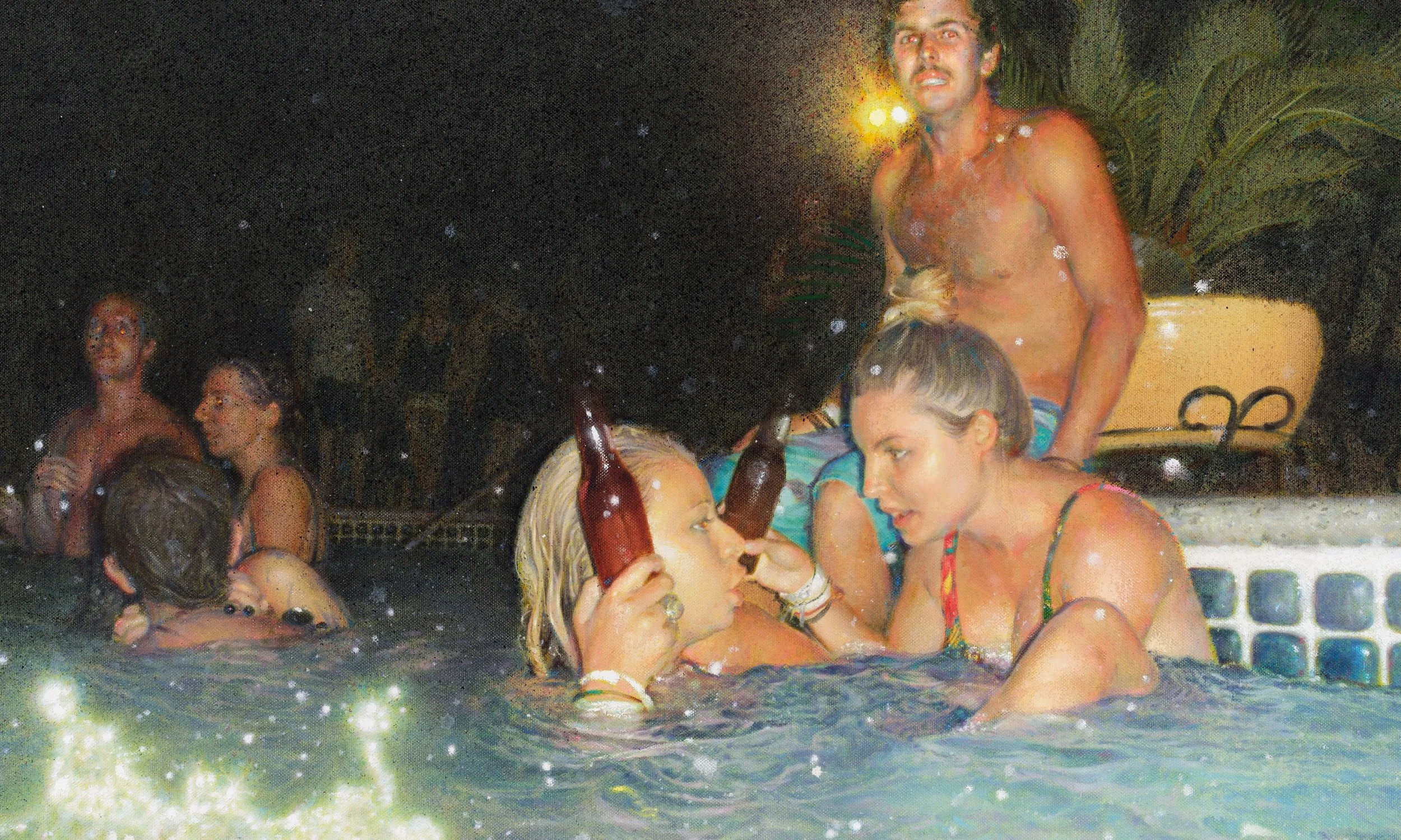 'Deep Chats.jpg', oil and sakura paint marker on pet fur sized loomstate, 122x213cm, 2026. Image credit, Lucida Studio  2 2.jpg