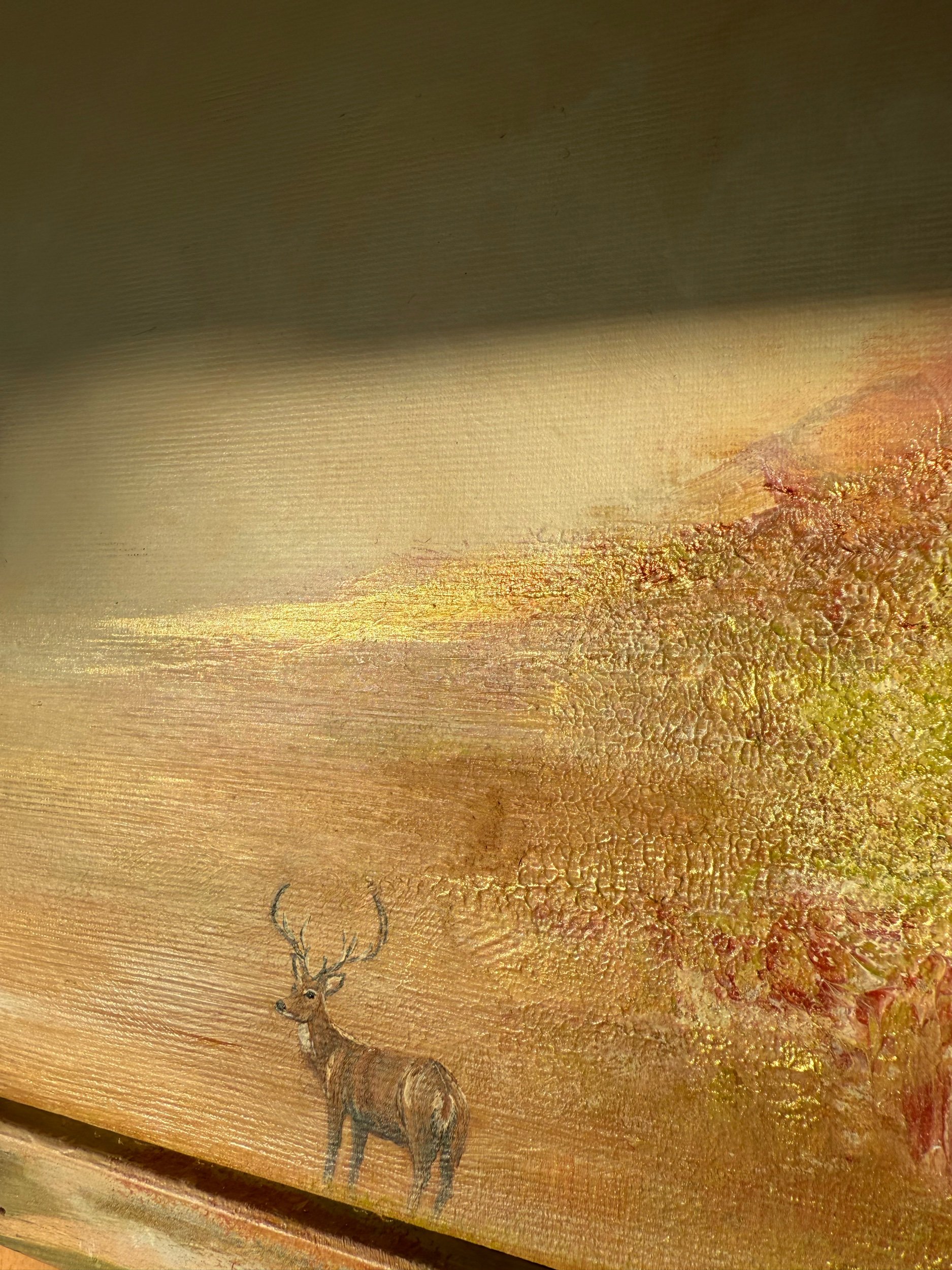 Panorama-Landschaftskunstwerk mit warmem Licht und Tiefe