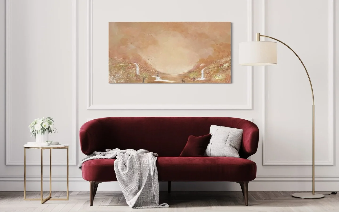 &bull; Title: A Place to Breathe
&bull; Medium: Acrylic on canvas
&bull; Style: Abstract landscape
&bull; Size: 60 &times; 120 cm

A one-of-a-kind piece created to bring calm and warmth into your space.

If this piece speaks to you, feel free to visi