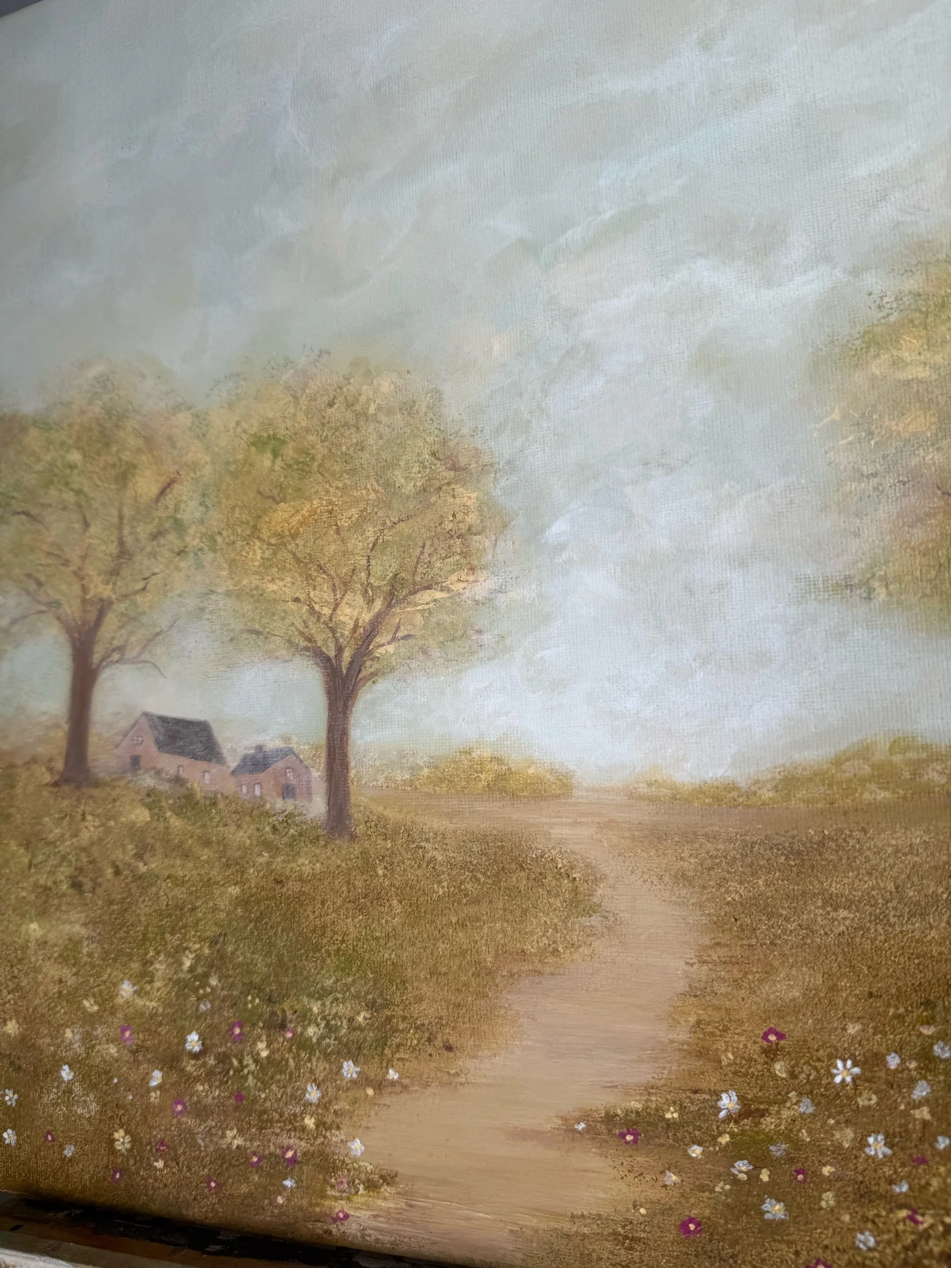 Halbabstrakte Kunst mit ruhiger Atmosphäre