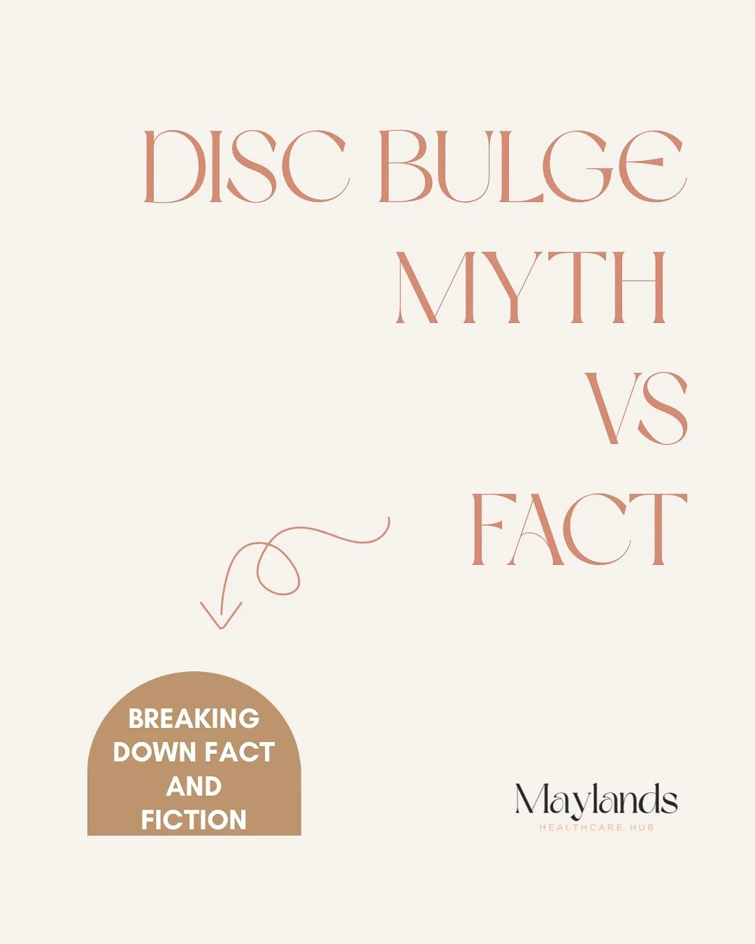 When it comes to back pain, there&rsquo;s ALOT of misinformation out there!
We see so many people who&rsquo;ve been told things that simply aren&rsquo;t true.

The truth?
👉 Disc bulges are common 
👉 Most don&rsquo;t need surgery
👉 Movement, streng