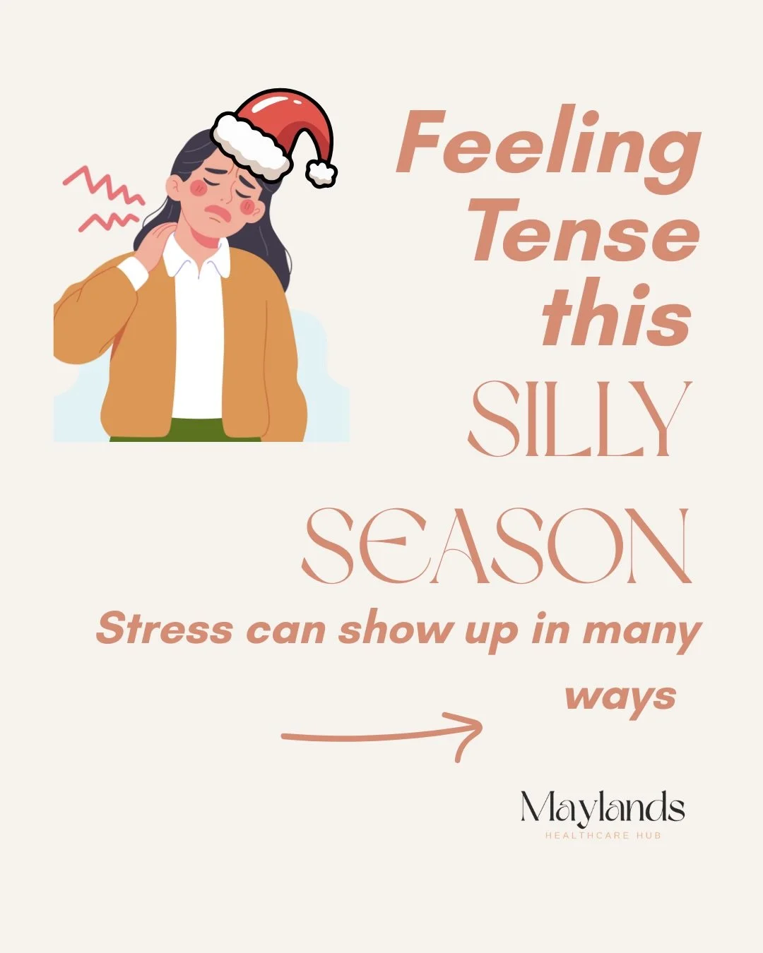 If you&rsquo;re feeling the stress of the silly season a tight neck, jaw clenching, or stiff shoulders you&rsquo;re not alone! Our bodies carry tension in ways we often don&rsquo;t notice, and it can really take the joy out of the holidays 🎄

Here&r