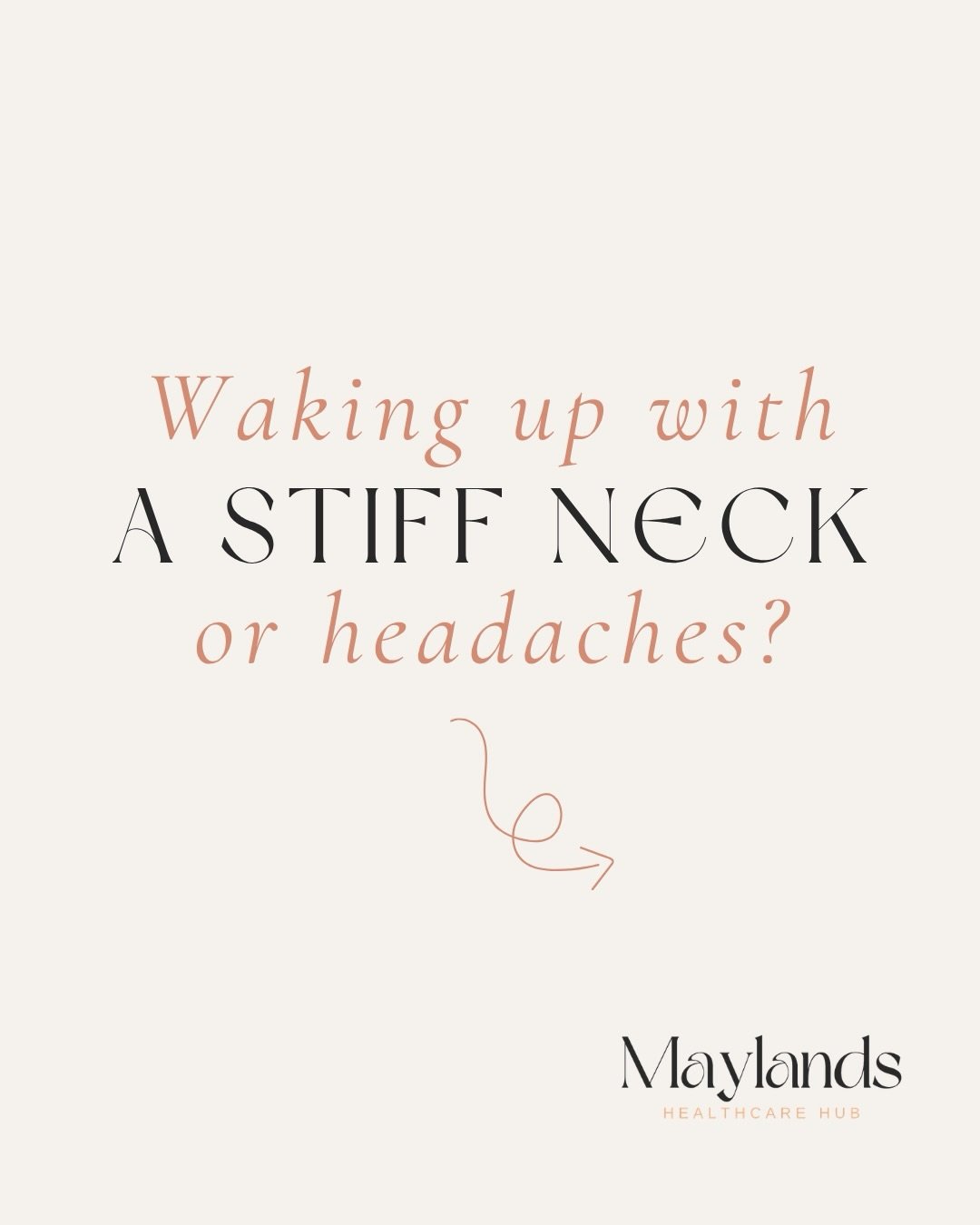 Waking up with a sore neck AND a headache?

When the joints and muscles in your neck become stiff or irritated overnight, they can refer pain upward into your head temples, base of skull, behind the eyes.

So if you&rsquo;re constantly:
~ Blaming you