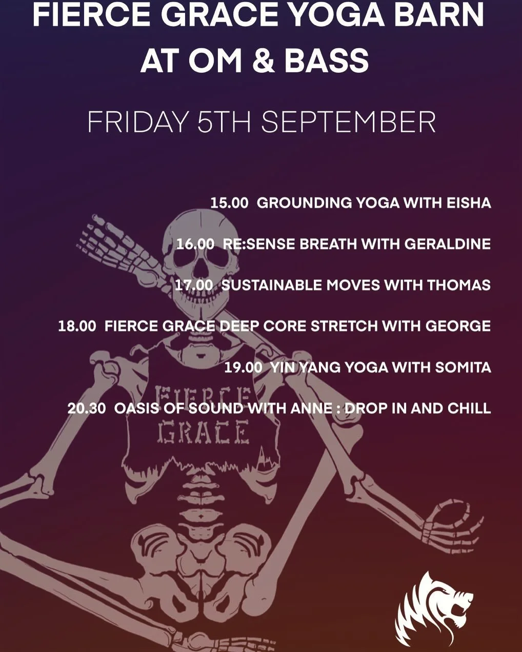 ➗SUSTAINABLE MOVES @omandbass ➗

The @fiercegraceyoga barn line-up is out!!!

I look forward to facilitating #Feldenkrais and to be part of such a vibrant mix of wonderful practices! 🔥 🌊✨

Including 👉
@georgepranaaxis
@eishakaro 
@yogasomitadance 
