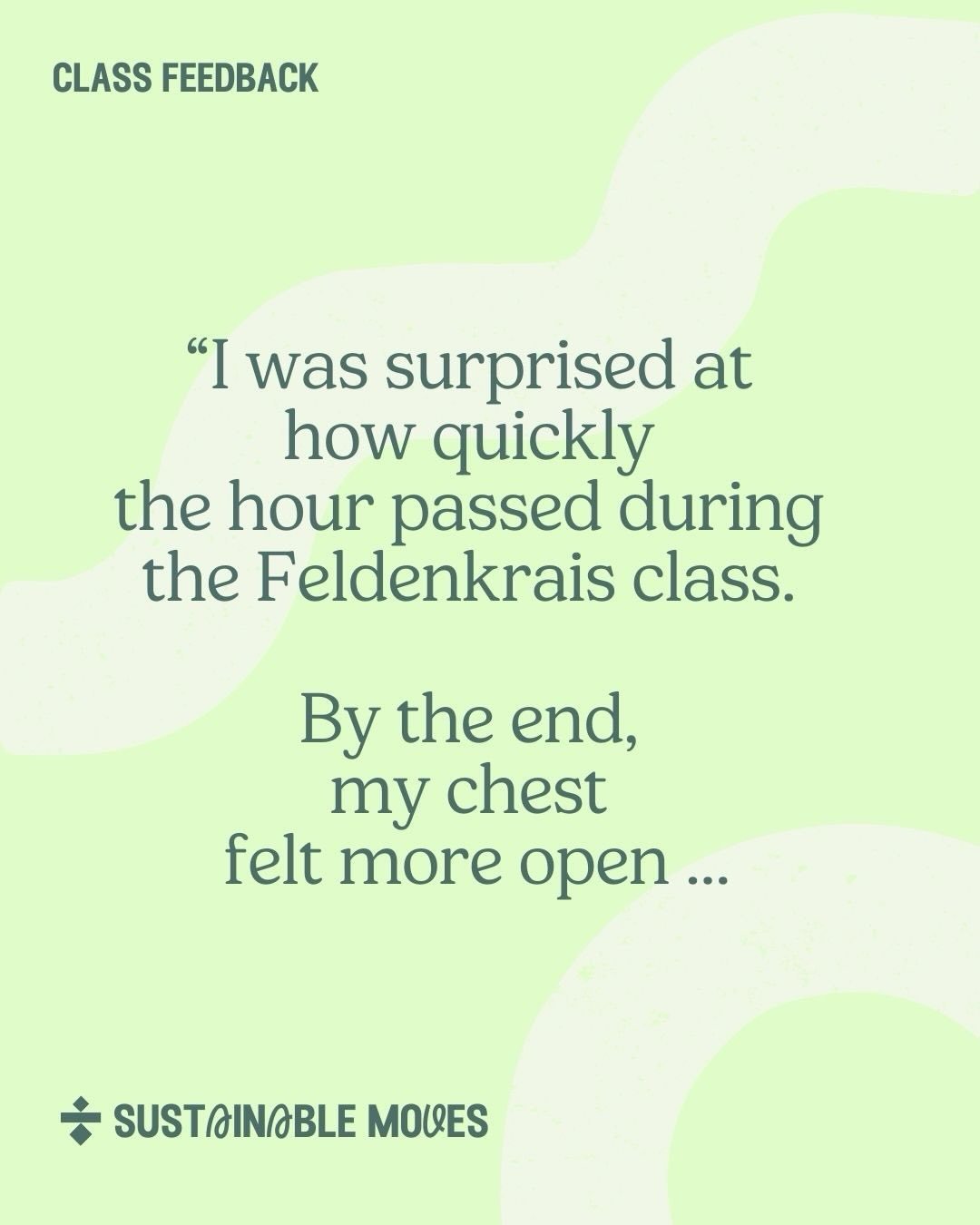 Lucky are those who can feel :-) 

➗ Shoulder Circles ➗

... and the feedback on class from 12.3. goes on:

&lsquo;The gentle movements and clear guidance made it easy to stay curious and relaxed. It was fascinating to notice how small, subtle moveme