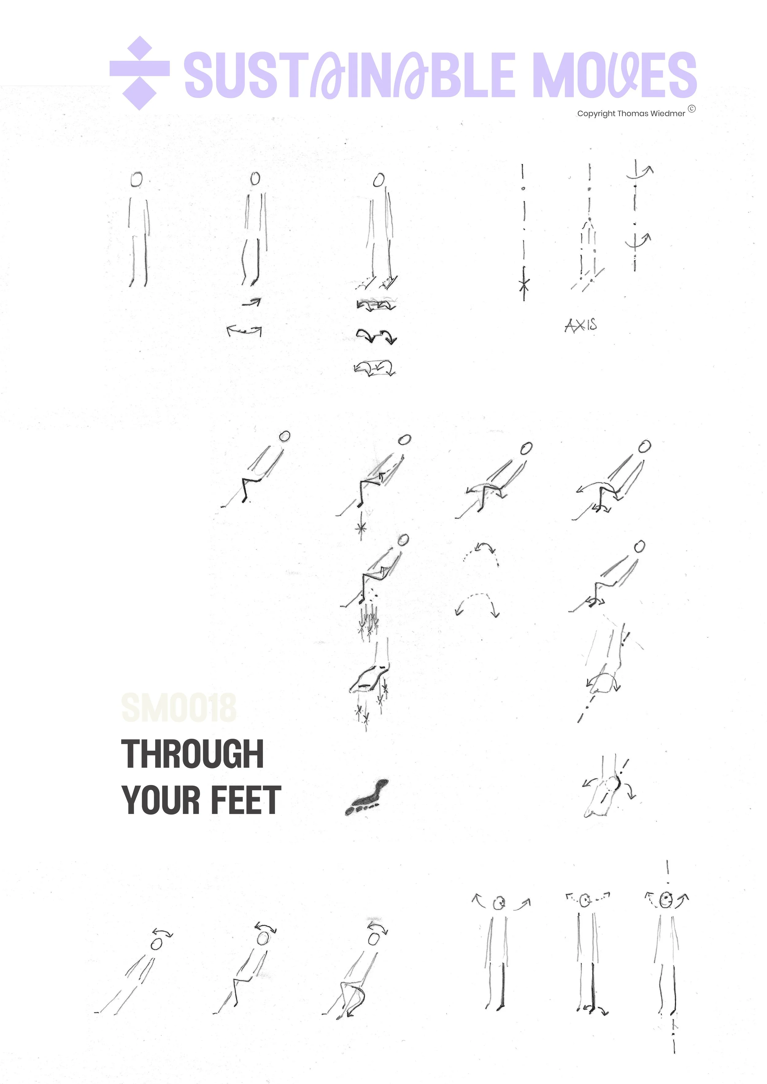 through your feet