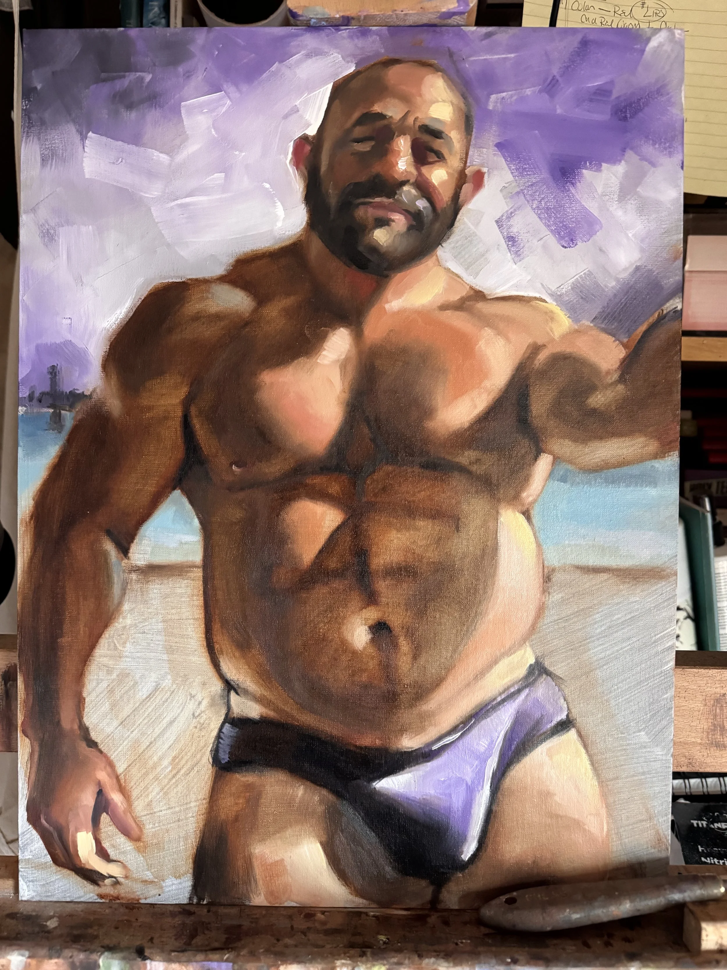 Grape or Aubergine?  12x16 Oil on paper