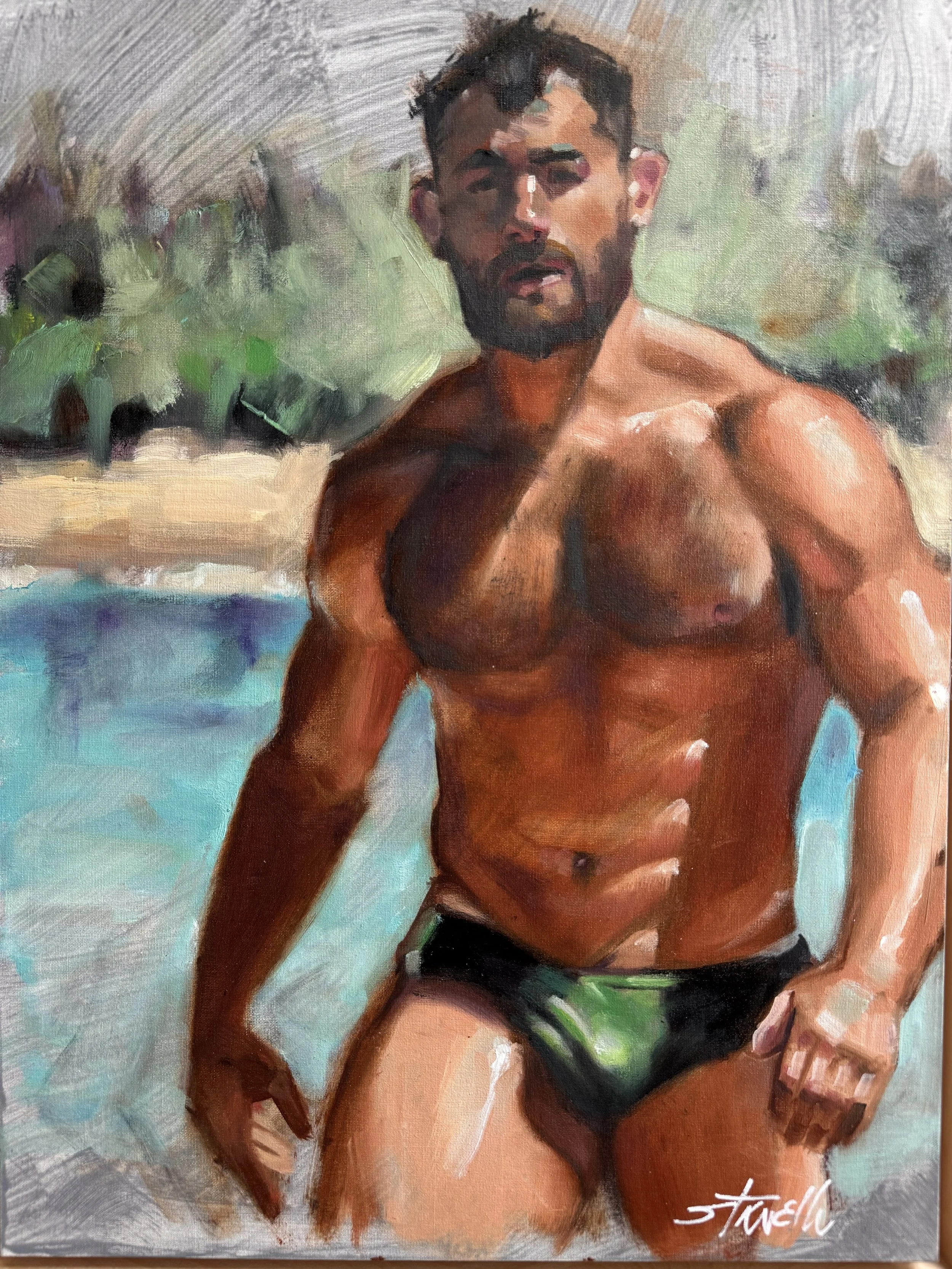 You're Green.  12x16 Oil on panel