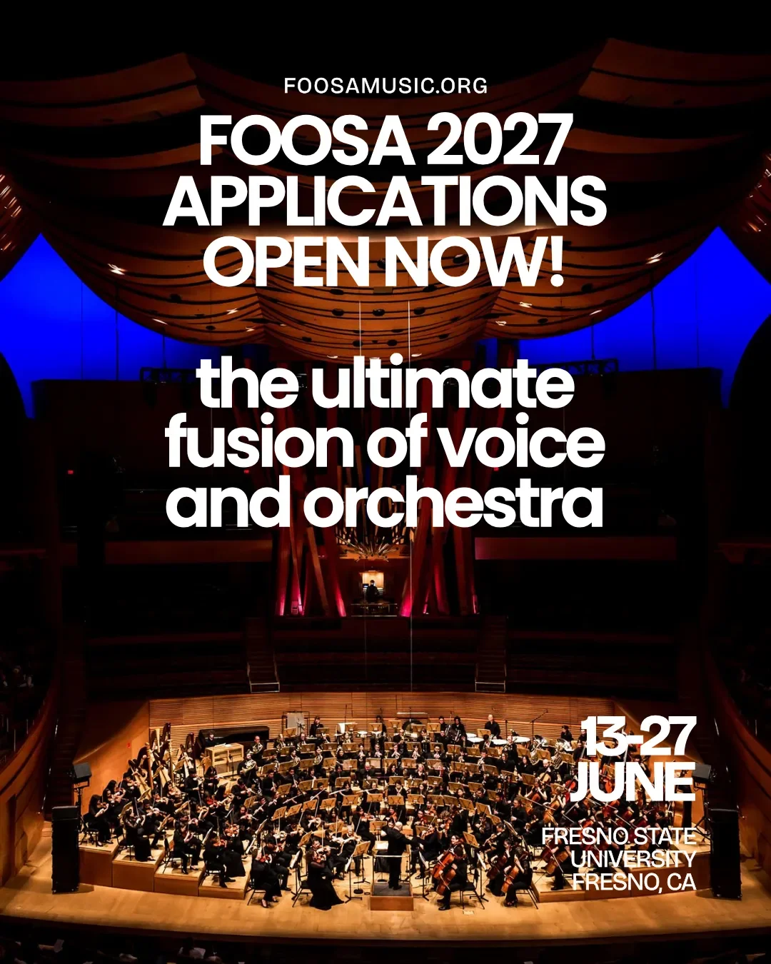 FOOSA music festival applications open orchestra vocal academy