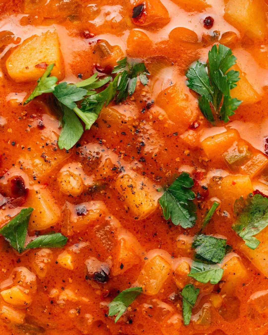 Manhattan clam chowder for a Manhattan date night.⁠