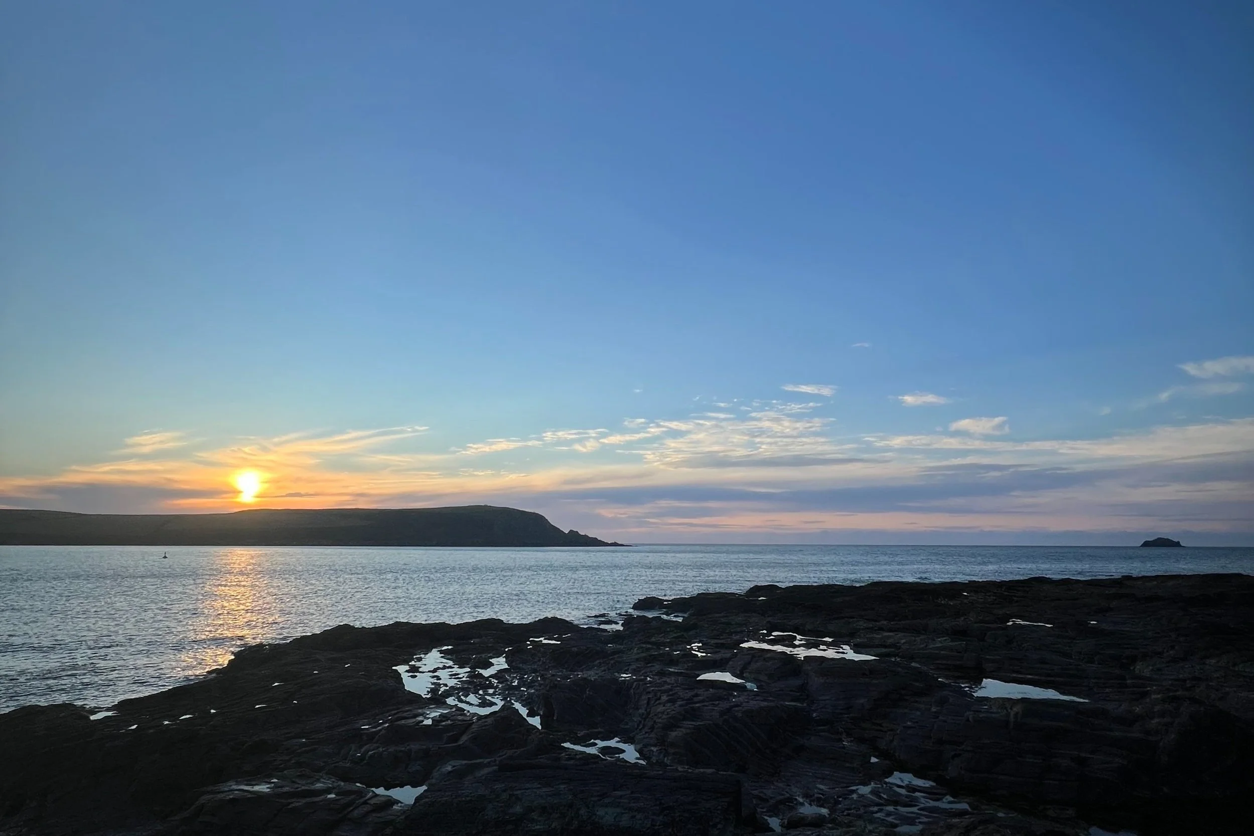 Sunset over the ocean