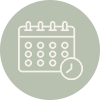 Icon mit Kalender für psychologischen Online Termin