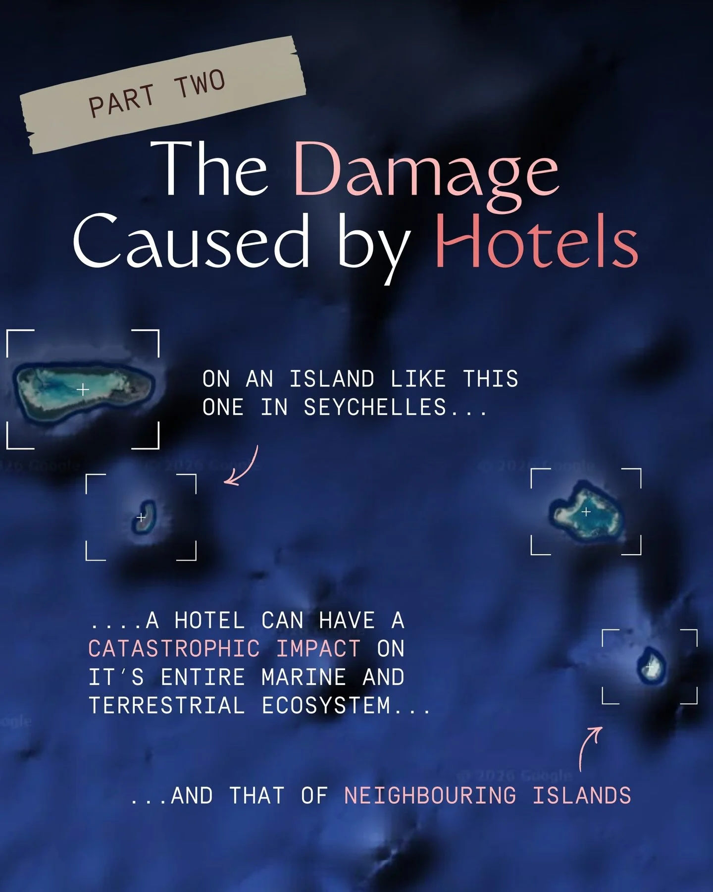What does it take to run a 6* resort on a remote island? More than most people realise.

Some of the damage isn&rsquo;t immediately visible to the human eye: a runway splitting an ecosystem in two, insect repellents poisoning the base of the food cha