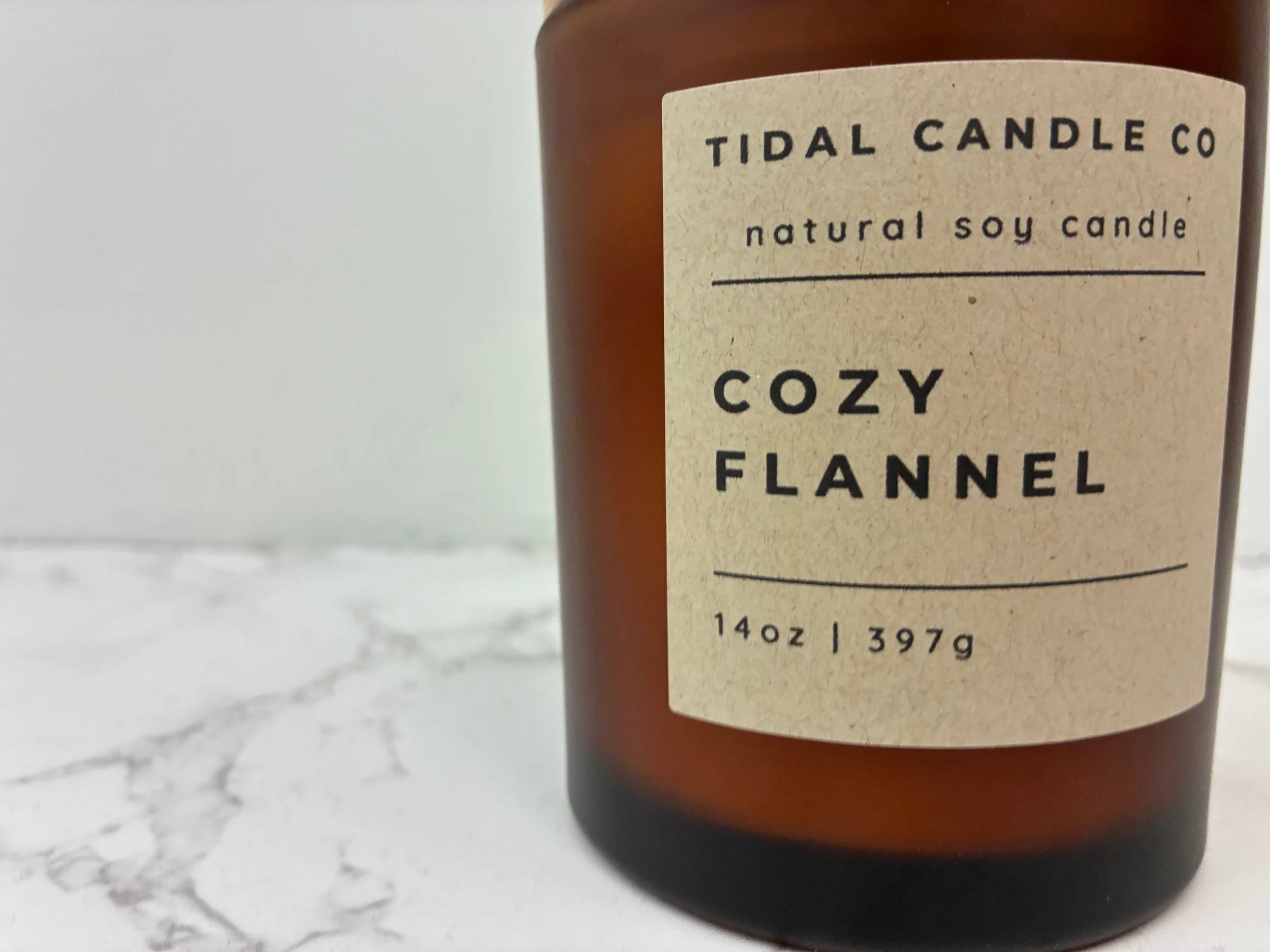 Cozy Flannel Soy Candle Wood Wick