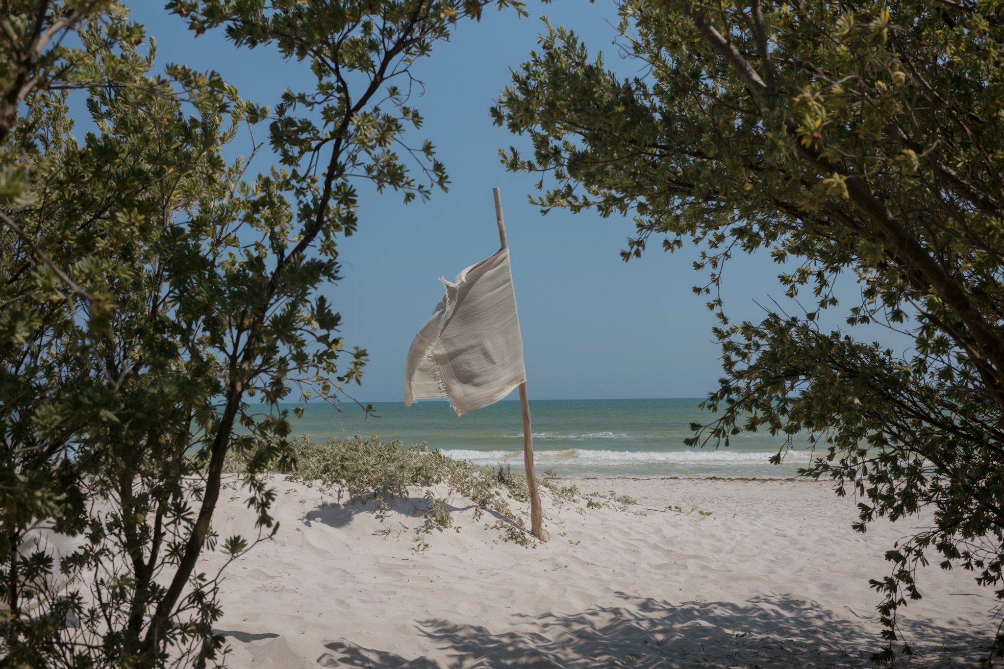 Toalla turca de algodón beige con cuadro verde, ideal para playa, alberca o picnic