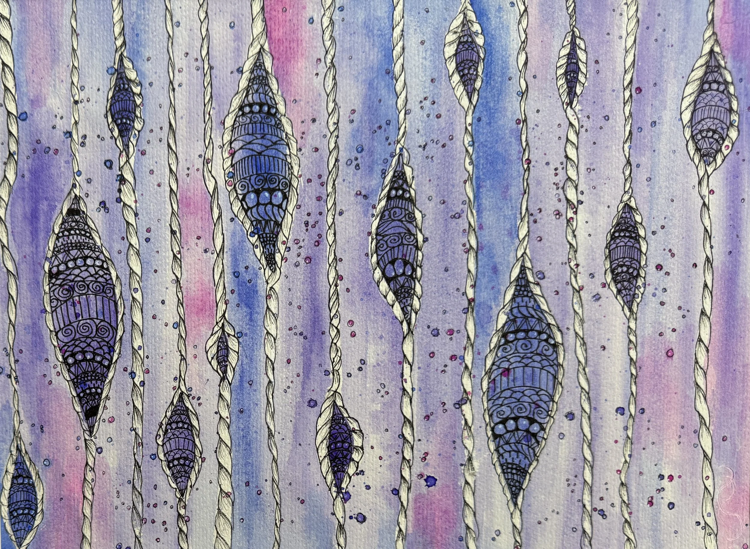 Watercolor and ink sketch