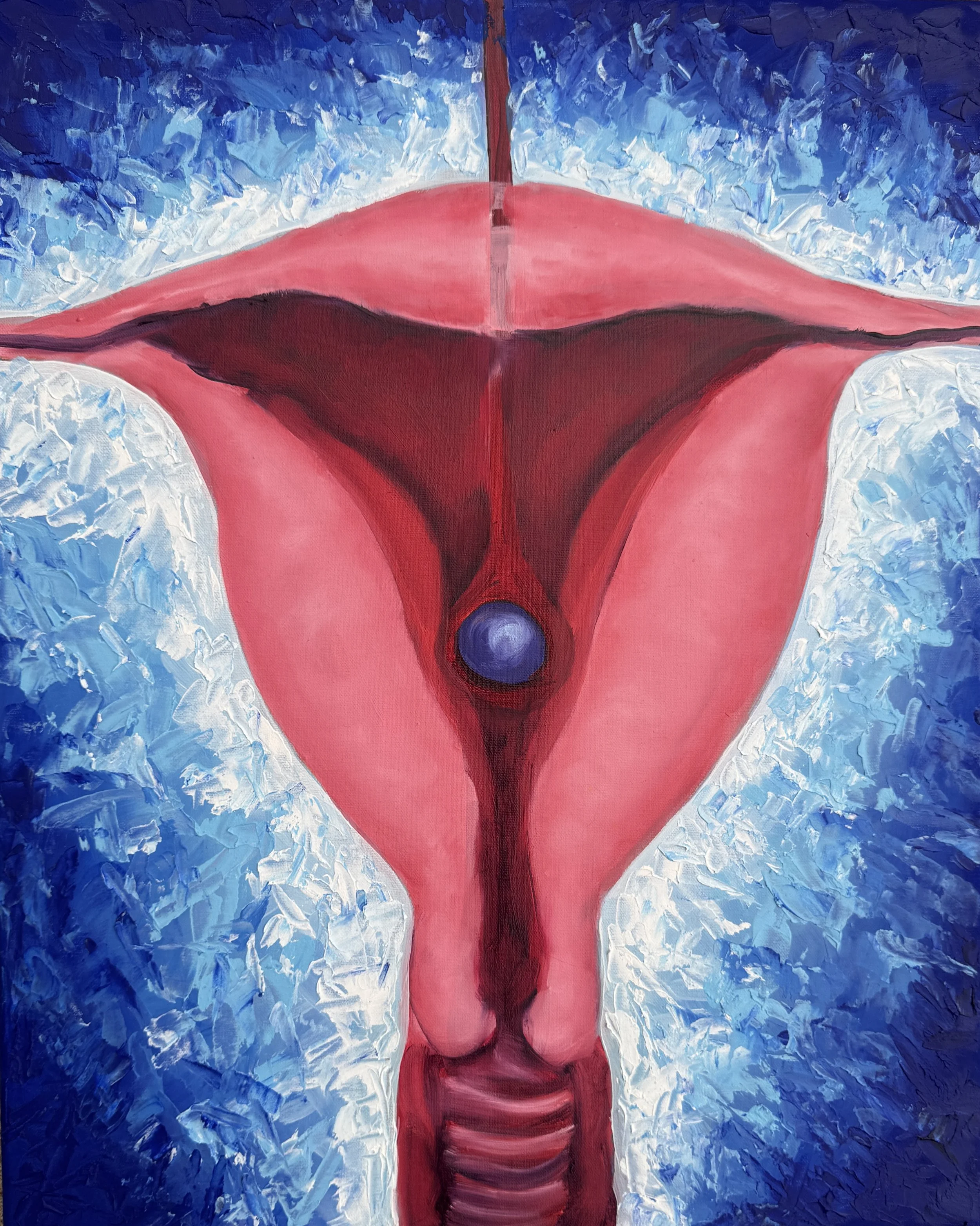  
Pit of Me (in progress) 
What purple hard grief, 
sits swallowed and undigested, 
lying still, 
waiting for birth, 
in the womb,  
of my mother's grave.  