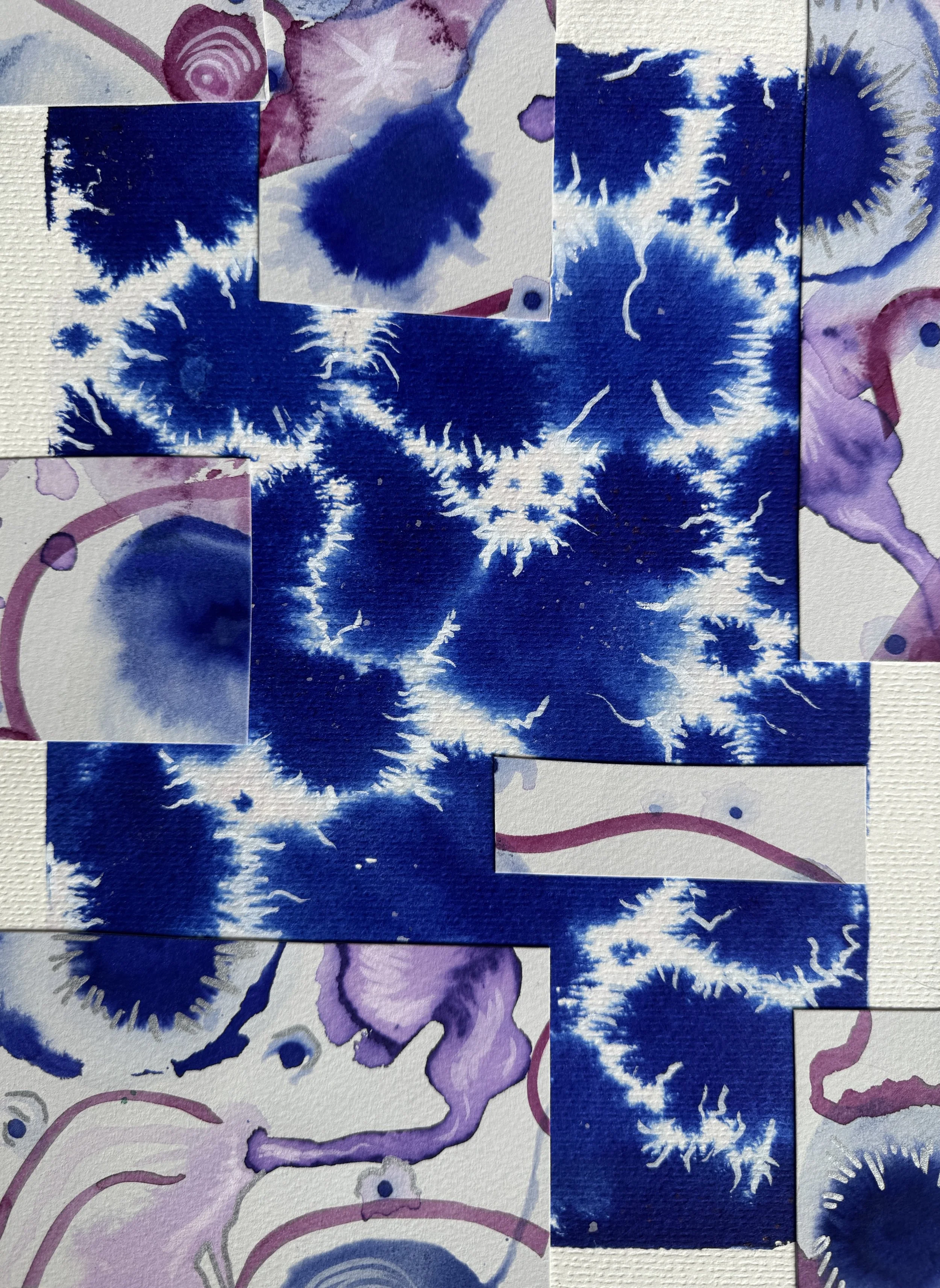 Watercolor Collage Abstract