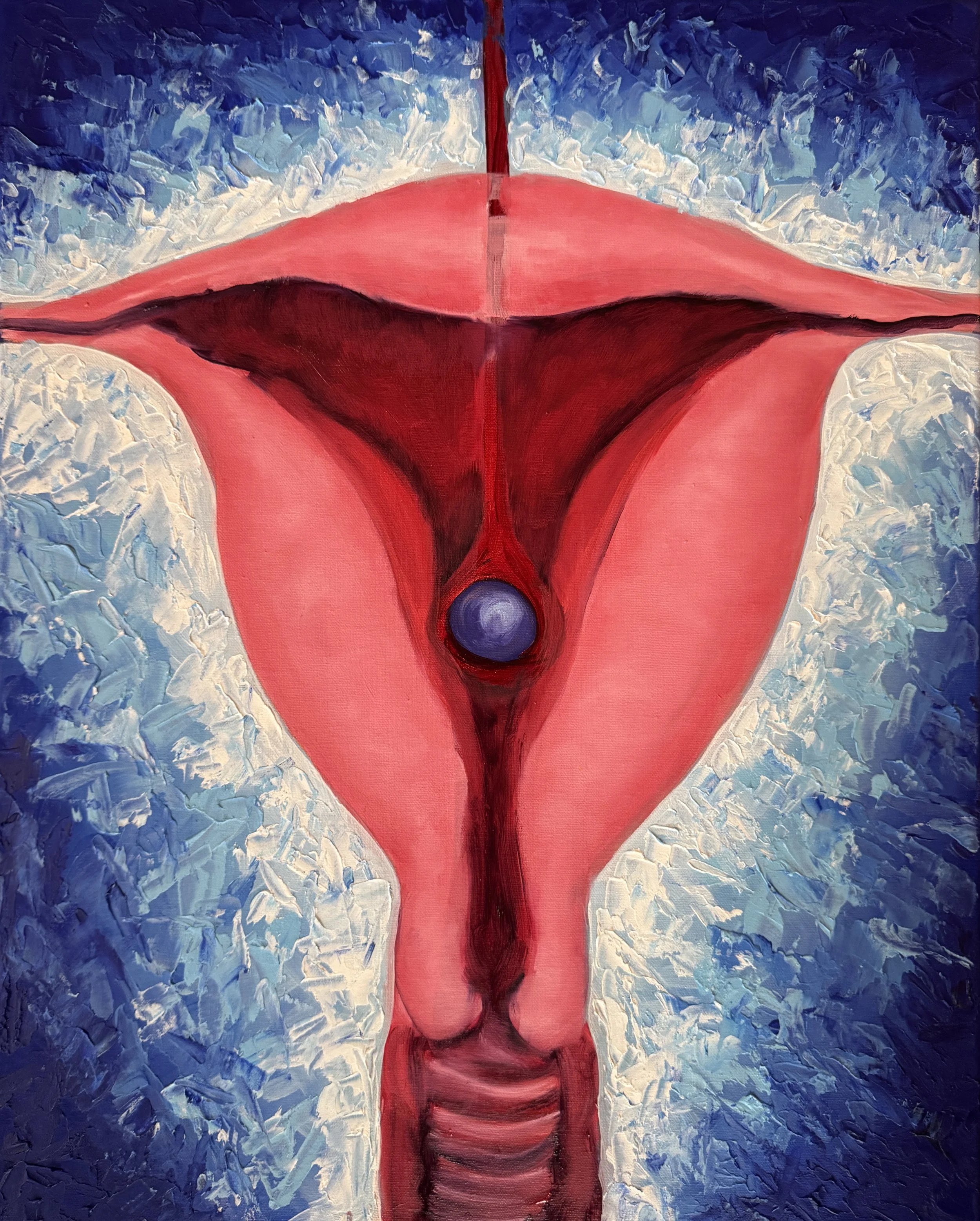  
Pit of Me (in progress) 
What purple hard grief, 
sits swallowed and undigested, 
lying still, 
waiting for birth, 
in the womb,  
of my mother's grave.  