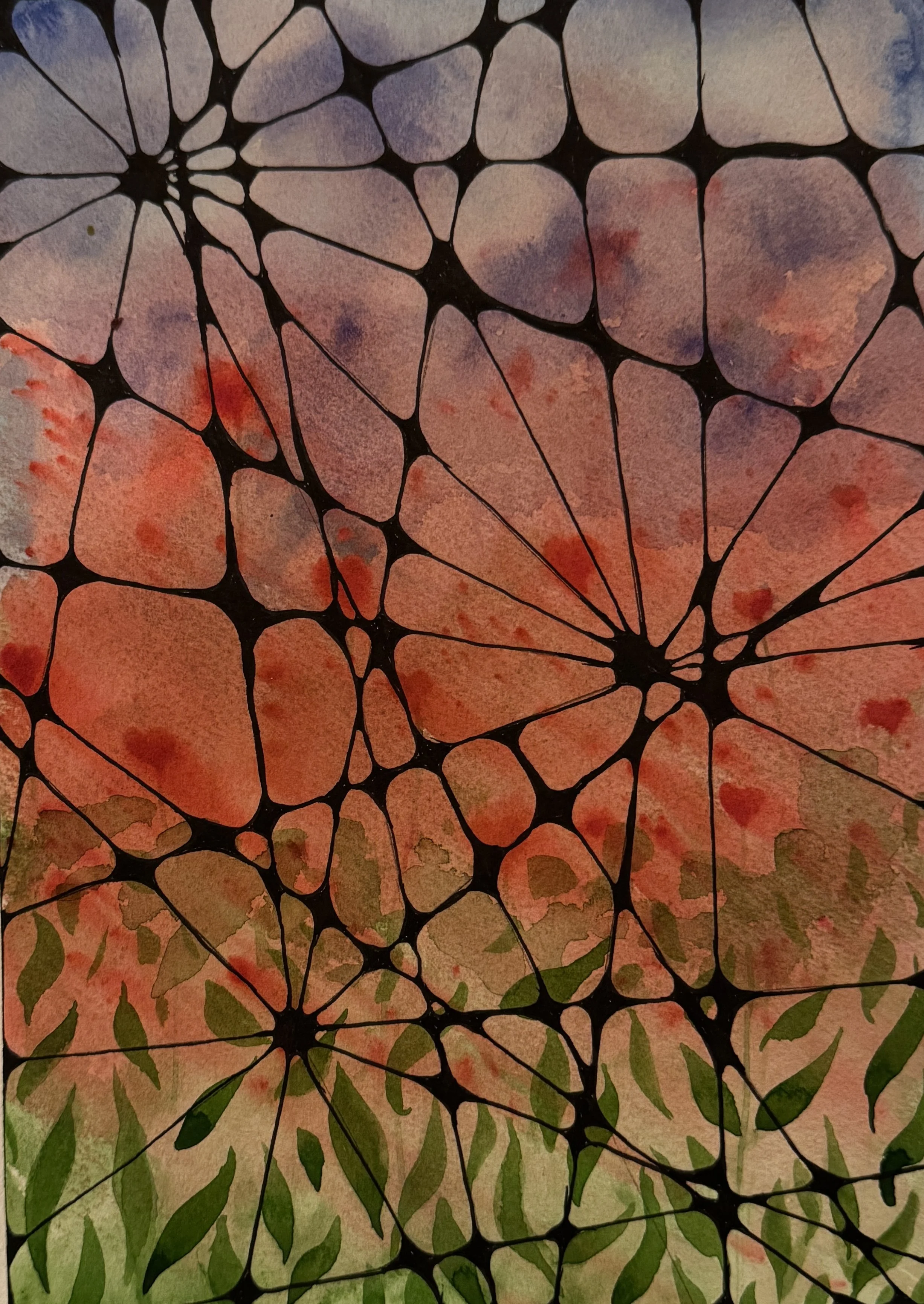 Watercolor and Ink Zentangle