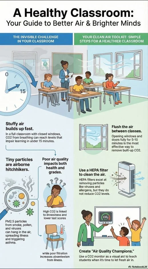 A visual guide to how to create a healthy classroom environment